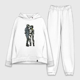 Женский костюм хлопок Oversize Влюблённые мотоциклисты: в Ухте,  |  | bike | couple | girl | helmet | love | lover | man | motorcycle | woman | women | байк | в шлеме | влюблённые | девушка мотоциклист | девчонка | женщина | защитный костюм | любовь | мотоцикл | муж и жена одна сатана | мужчина | пара