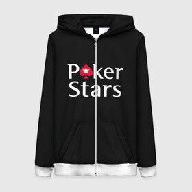 Женская толстовка 3D на молнии с принтом Poker Stars в Ухте, 100% полиэстер | длина до линии бедра, манжеты и пояс оформлены мягкой тканевой резинкой, двухслойный капюшон со шнурком для регулировки, спереди молния, по бокам два кармана | 777 | cards | casino | chips | flash | fortune | game | joker | luck | omaha | poker | roulette | straight | texas holdem | tournament | азарт | джокер | игра | казино | карты | омаха | покер | рулетка | стрит | техасский холдэм | турнир | удача | фишки |