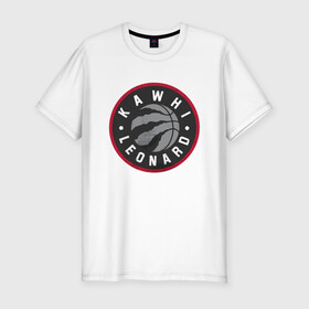 Мужская футболка хлопок Slim с принтом Kawhi Leonard в Ухте, 92% хлопок, 8% лайкра | приталенный силуэт, круглый вырез ворота, длина до линии бедра, короткий рукав | basketball | game | kawhi leonard | nba | raptors | sport | streetball | toronto | баскетбол | баскетболист | игра | игрок | кавай леонард | мяч | нба | рэпторс | спорт | стритбол | торонто | тренер