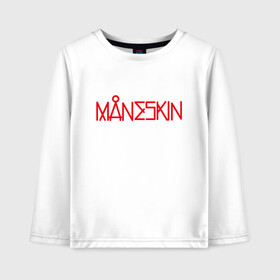 Детский лонгслив хлопок с принтом Maneskin, Новый логотип в Ухте, 100% хлопок | круглый вырез горловины, полуприлегающий силуэт, длина до линии бедер | eurovision | maneskin | евровидение | логотип | манескин | новый логотип | рок