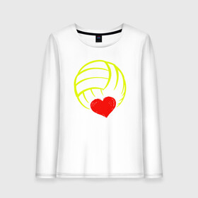 Женский лонгслив хлопок с принтом Volleyball Heart в Ухте, 100% хлопок |  | ball | beach | game | heart | love | sport | volley | volleyball | волейбол | волейболист | волейболистка | гол | игра | игрок | мяч | площадка | пляж | пляжный | победа | сердце | сетка | спорт | тренер | чемпион