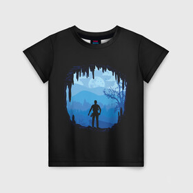 Детская футболка 3D с принтом New jorney в Ухте, 100% гипоаллергенный полиэфир | прямой крой, круглый вырез горловины, длина до линии бедер, чуть спущенное плечо, ткань немного тянется | game | games | lara croft | tomb rider | игра | игры | лара крофт | расхитительница гробниц | томб райдер