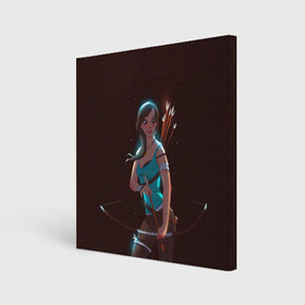 Холст квадратный с принтом Sweet Lara в Ухте, 100% ПВХ |  | game | games | lara croft | tomb rider | игра | игры | лара крофт | расхитительница гробниц | томб райдер