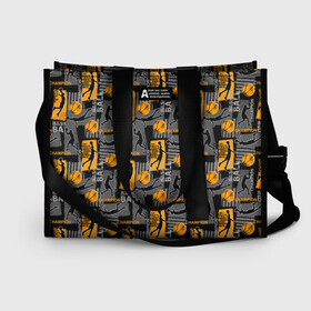 Сумка-шоппер 3D с принтом Basketball в Ухте, 100% полиэстер | застегивается на металлическую кнопку; внутренний карман застегивается на молнию. Стенки укреплены специальным мягким материалом, чтобы защитить содержимое от несильных ударов
 | ball | basketball | championship | chicago bulls | club | competition | game | league | michael jordan | nba | sport | team | tournament | баскетбол | джордан | игра | клуб | майкл джордан | мяч | нба | соревнования | спорт | турнир | чемпионат 