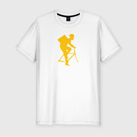 Мужская футболка хлопок Slim с принтом Супергерой в Ухте, 92% хлопок, 8% лайкра | приталенный силуэт, круглый вырез ворота, длина до линии бедра, короткий рукав | hero | superhero | доставка | ковид | корона | курьер | новый герой | россия 2022