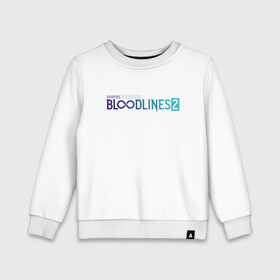 Детский свитшот хлопок с принтом Маскарвд вампиров 2 в Ухте, 100% хлопок | круглый вырез горловины, эластичные манжеты, пояс и воротник | game | games | valve | vampire | vampire the masquerade | вампирский маскарад | вампиры | игра | игры