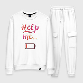 Женский костюм хлопок Help me: в Ухте, 100% хлопок | на свитшоте круглая горловина, мягкая резинка по низу. Брюки заужены к низу, на них два вида карманов: два