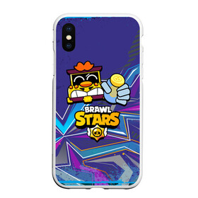 Чехол для iPhone XS Max матовый Грифф Griff Brawl Stars: в Ухте, Силикон | Область печати: задняя сторона чехла, без боковых панелей | brawl | brawl stars | brawlstars | brawl_stars | grif | griff | бравл | бравлстарс | грифф