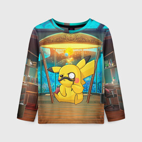 Детский лонгслив 3D Пикачу детектив: в Ухте, 100% полиэстер | длинные рукава, круглый вырез горловины, полуприлегающий силуэт
 | anime | picachu | pikachu | аниме | милый | пика | пикачу | покебол | покемон