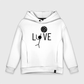 Детское худи Oversize хлопок с принтом LOVE VOLLEYBALL в Ухте, френч-терри — 70% хлопок, 30% полиэстер. Мягкий теплый начес внутри —100% хлопок | боковые карманы, эластичные манжеты и нижняя кромка, капюшон на магнитной кнопке | anime | haikyu | haikyuu | karasuno | manga | аниме | волейбол | волейбольный клуб | игрок | карасуно | люблю | манга | мяч | силуэт | старшая школа | схематично | хаику | хаикую | человечек | черный