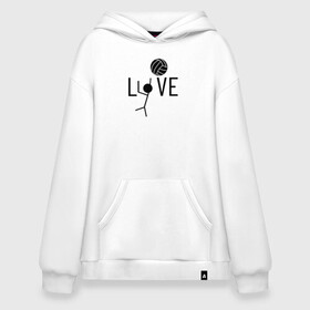 Худи SuperOversize хлопок с принтом LOVE VOLLEYBALL в Ухте, 70% хлопок, 30% полиэстер, мягкий начес внутри | карман-кенгуру, эластичная резинка на манжетах и по нижней кромке, двухслойный капюшон
 | anime | haikyu | haikyuu | karasuno | manga | аниме | волейбол | волейбольный клуб | игрок | карасуно | люблю | манга | мяч | силуэт | старшая школа | схематично | хаику | хаикую | человечек | черный