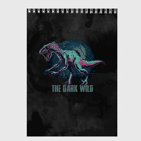 Скетчбук с принтом The dark wild в Ухте, 100% бумага
 | 48 листов, плотность листов — 100 г/м2, плотность картонной обложки — 250 г/м2. Листы скреплены сверху удобной пружинной спиралью | арт | графика | динозавр | животные | звери | ночь | тьма | ужасы | юрский период