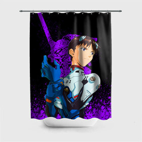 Штора 3D для ванной ЕВАНГЕЛИОН: в Ухте, 100% полиэстер | плотность материала — 100 г/м2. Стандартный размер — 146 см х 180 см. По верхнему краю — пластиковые люверсы для креплений. В комплекте 10 пластиковых колец | anime | eva | evangelion | manga | аниме | ева | евангелион | манга