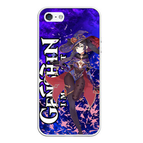 Чехол для iPhone 5/5S матовый с принтом MONA в Ухте, Силикон | Область печати: задняя сторона чехла, без боковых панелей | Тематика изображения на принте: anime | game | genshin | genshin impact | impact | mona | аниме | игра | мона