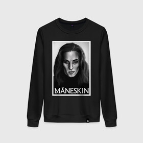 Женский свитшот хлопок Дамиано Давид Монэскин (Z): в Ухте, 100% хлопок | прямой крой, круглый вырез, на манжетах и по низу широкая трикотажная резинка  | chosen | il ballo della vita | maneskin | teatro d’ira | zitti e buoni | виктория де анжелис | дамиано давид | евровидение 2021 | итан торкио | лунный свет | манаски | манескин | монэскин | рок | рок группа | томас раджи