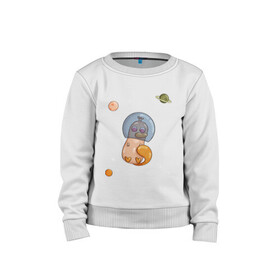 Детский свитшот хлопок Утконос и космос: в Ухте, 100% хлопок | круглый вырез горловины, эластичные манжеты, пояс и воротник | звёзды | космос | любовь | планеты | утконос
