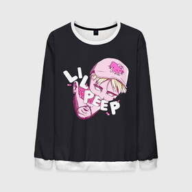 Мужской свитшот 3D с принтом Лил Пип в Ухте, 100% полиэстер с мягким внутренним слоем | круглый вырез горловины, мягкая резинка на манжетах и поясе, свободная посадка по фигуре | hip hop | lil peep | rap | rep | густав элайджа | дшд зууз | исполнители | исполнитель | лил пип | музыка | реп