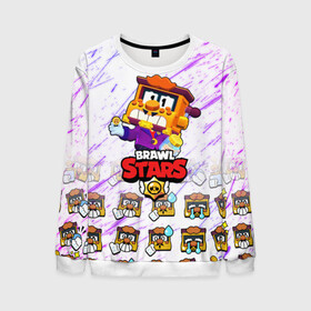 Мужской свитшот 3D с принтом Грифф | Griff (PAINT) в Ухте, 100% полиэстер с мягким внутренним слоем | круглый вырез горловины, мягкая резинка на манжетах и поясе, свободная посадка по фигуре | brawl stars | coin | griff | pin | бравл старс | грифф | монеты