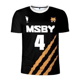Мужская футболка 3D спортивная с принтом 4 | MSBY | BLACK JACKALS в Ухте, 100% полиэстер с улучшенными характеристиками | приталенный силуэт, круглая горловина, широкие плечи, сужается к линии бедра | black jackals | fly high | haikyuu | meian | msby | аниме | волейбол | карасуно | хайкью карасуно | хината
