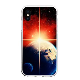 Чехол для iPhone XS Max матовый с принтом Космос земля 3D в Ухте, Силикон | Область печати: задняя сторона чехла, без боковых панелей | Тематика изображения на принте: вселенная | галактика | звёзды | земля | космос | лучи | рассвет | сияние | солнце