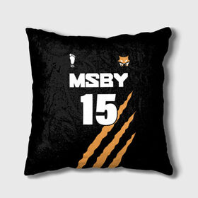 Подушка 3D с принтом 15 | MSBY | BLACK JACKALS в Ухте, наволочка – 100% полиэстер, наполнитель – холлофайбер (легкий наполнитель, не вызывает аллергию). | состоит из подушки и наволочки. Наволочка на молнии, легко снимается для стирки | black jackals | fly high | haikyuu | msby | sakusa | аниме | волейбол | карасуно | некома | хайкью карасуно | хината