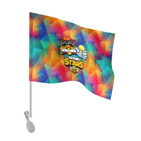 Флаг для автомобиля с принтом Грифф Griff Brawl Stars в Ухте, 100% полиэстер | Размер: 30*21 см | brawl | brawl stars | brawlstars | brawl_stars | grif | griff | бравл | бравлстарс | грифф