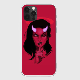 Чехол для iPhone 12 Pro Ангельский демон: в Ухте, силикон | область печати: задняя сторона чехла, без боковых панелей | ангел | ангел и демон | арт | девушка | девушка ангел | девушка демон | демон | красный | нимб | рисунок | рога | суккуб | чёрт