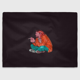 Плед 3D с принтом Sad Kurt в Ухте, 100% полиэстер | закругленные углы, все края обработаны. Ткань не мнется и не растягивается | alternative | kurt cobain | metall | music | nirvana | rock | альтернатива | курт кобейн | курт кобэйн | металл | музыка | нирвана | нирванна | рок