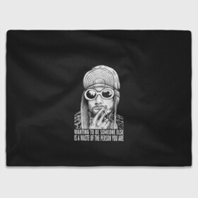 Плед 3D с принтом Курт в Ухте, 100% полиэстер | закругленные углы, все края обработаны. Ткань не мнется и не растягивается | alternative | kurt cobain | metall | music | nirvana | rock | альтернатива | курт кобейн | курт кобэйн | металл | музыка | нирвана | нирванна | рок