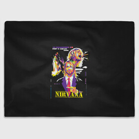 Плед 3D с принтом Kurt Cobain в Ухте, 100% полиэстер | закругленные углы, все края обработаны. Ткань не мнется и не растягивается | alternative | kurt cobain | metall | music | nirvana | rock | альтернатива | курт кобейн | курт кобэйн | металл | музыка | нирвана | нирванна | рок