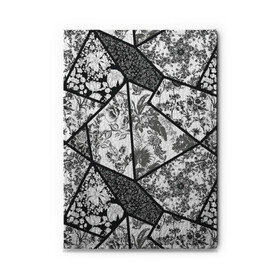 Обложка для автодокументов Цветочный Кинцуги / Kintsugi: в Ухте, натуральная кожа |  размер 19,9*13 см; внутри 4 больших “конверта” для документов и один маленький отдел — туда идеально встанут права | kintsugi | кинцуги | разбитый | трещины | флора | флоральный | цветочный | цветы | чб | черно белый