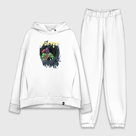 Женский костюм хлопок Oversize с принтом Vortex (colorful) в Ухте,  |  | skull | астронавт | звезды | космонавт | космос | кости | скелет | череп