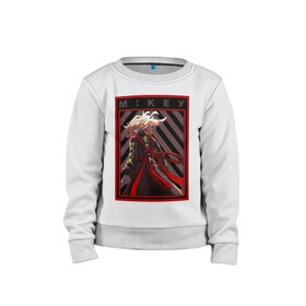 Детский свитшот хлопок с принтом Микки Токийские мстители спина в Ухте, 100% хлопок | круглый вырез горловины, эластичные манжеты, пояс и воротник | Тематика изображения на принте: anime | mikey | tokyo revengers | аниме | майки | мики | микки | токийские мстители