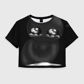 Женская футболка Crop-top 3D Плакса: в Ухте, 100% полиэстер | круглая горловина, длина футболки до линии талии, рукава с отворотами | black | black and white | crybaby | dark | gothic | gray | monochrome | mork2028 | shadow | готический | монохромный | морк2028 | плакса | плачь | серый | тёмный | тень | тьма | чёрно белый | чёрный | эмоции