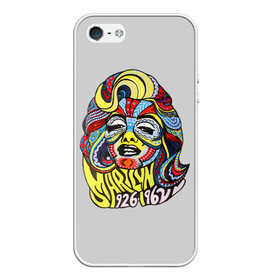 Чехол для iPhone 5/5S матовый с принтом  Мэрилин Монро в Ухте, Силикон | Область печати: задняя сторона чехла, без боковых панелей | Тематика изображения на принте: marilyn | marilyn monroe | popart | арт | мэрилин монро