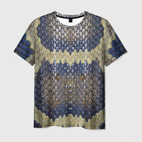 Мужская футболка 3D с принтом Рептилоид. Змея в Ухте, 100% полиэфир | прямой крой, круглый вырез горловины, длина до линии бедер | берегите природу | змея | кожа | экология
