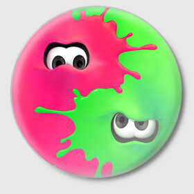 Значок с принтом Splatoon в Ухте,  металл | круглая форма, металлическая застежка в виде булавки | Тематика изображения на принте: capcom | colorful | gamers | games | nintendo | switch