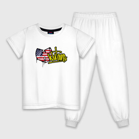 Детская пижама хлопок с принтом USA Wu-Tang в Ухте, 100% хлопок |  брюки и футболка прямого кроя, без карманов, на брюках мягкая резинка на поясе и по низу штанин
 | black | cream | gza | hip hop | method man | music | new york | odb | old school | rap | rza | wu tang | wu tang clan | аудио | винил | ву тэнг | граффити | диджей | кассета | микрофон | музыка | нью йорк | пластинка | рэп | рэпер | хип хоп