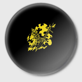 Значок Рыцарь Орнштейн Dark Souls: в Ухте,  металл | круглая форма, металлическая застежка в виде булавки | dark | dark souls | knight | ornstein | souls | дарк | дарк соулс | копьё | орнстейн | орнштейн | рыцарь | соулс