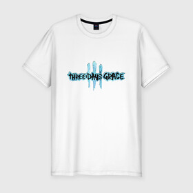 Мужская футболка хлопок Slim с принтом Three Days Grace Logo в Ухте, 92% хлопок, 8% лайкра | приталенный силуэт, круглый вырез ворота, длина до линии бедра, короткий рукав | alternative | metall | music | rock | three days grace | альтернатива | металл | музыка | рок | три дэйс грэйс