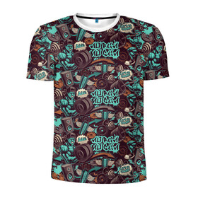 Мужская футболка 3D спортивная Чувак на спорте: в Ухте, 100% полиэстер с улучшенными характеристиками | приталенный силуэт, круглая горловина, широкие плечи, сужается к линии бедра | graffiti | гантели | граффити | диски | надписи | присед | спорт