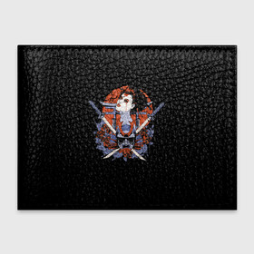 Обложка для студенческого билета с принтом ГеЙша и СамураЙ в Ухте, натуральная кожа | Размер: 11*8 см; Печать на всей внешней стороне | девушка | самурай | япония