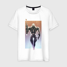 Мужская футболка хлопок с принтом Брутальный Гаррус в Ухте, 100% хлопок | прямой крой, круглый вырез горловины, длина до линии бедер, слегка спущенное плечо. | Тематика изображения на принте: game | games | normandy | альянс | гаррус | гарус | игра | игры | нормандия | эффект массы