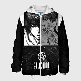 Мужская куртка 3D с принтом аниме в Ухте, ткань верха — 100% полиэстер, подклад — флис | прямой крой, подол и капюшон оформлены резинкой с фиксаторами, два кармана без застежек по бокам, один большой потайной карман на груди. Карман на груди застегивается на липучку | аниме | коллаж | луи | токио | япония