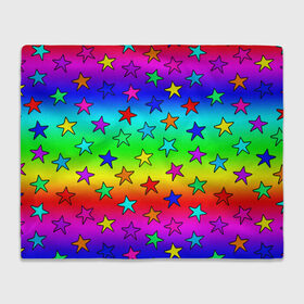 Плед 3D Радужные звезды: в Ухте, 100% полиэстер | закругленные углы, все края обработаны. Ткань не мнется и не растягивается | baby | children | girl | gradient | kids | neon | rainbow | space | stars | градиент | девчачие | девчачье | детские | детский рисунок | звездочки | звезды | космос | красочные | малышам | неоновые | ночные | радуга | разноцветные