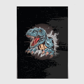 Постер ТиРекс: в Ухте, 100% бумага
 | бумага, плотность 150 мг. Матовая, но за счет высокого коэффициента гладкости имеет небольшой блеск и дает на свету блики, но в отличии от глянцевой бумаги не покрыта лаком | арт | графика | динозавр | животные | звери | хищник