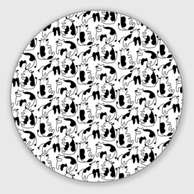 Коврик для мышки круглый с принтом Коровы в Ухте, резина и полиэстер | круглая форма, изображение наносится на всю лицевую часть | cow | бык | корова | коровка | коровы | скот | теленок | телята