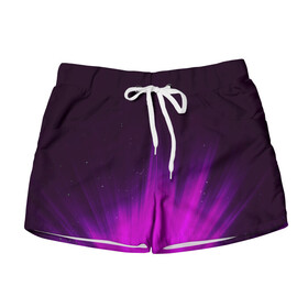 Женские шорты 3D СИРЕНЬЕВЫЕ ЛУЧИ: в Ухте, 100% полиэстер | прямой крой, два кармана без застежек по бокам. Мягкая трикотажная резинка на поясе, внутри которой широкие завязки. Длина до середины бедра | блеск | луч | свечение | сирень | тексиура | ультрофиолет | яркость