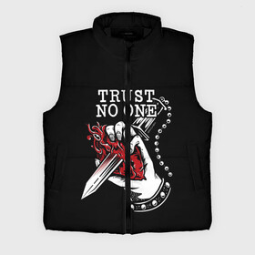 Мужской жилет утепленный 3D с принтом TRUST NO ONE в Ухте,  |  | heart | knife | no | one | text | trust | word | жизнь | кровь | надписи | не верь | никому | нож | рана | сердце | слова | текст