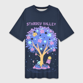 Платье-футболка 3D с принтом Tree SV в Ухте,  |  | abigail | alex | elliott | emily | game | haley | harvey | leah | maru | penny | sam | sebastian | shane | stardew valley | алекс | игра | лея | мару | пенни | сам | харви | хэйли | эллиот | эмили